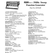 3 MHz Sweep Function Generator, Six Waveform Functions