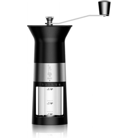Bialetti Manual Coffee Grinder, Stainless Steel, Matte Black