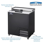 Arctic Air AGF24 24 Three Shelf Commercial Glass Froster with Sliding Lid, Black, 1/5-HP, 115v