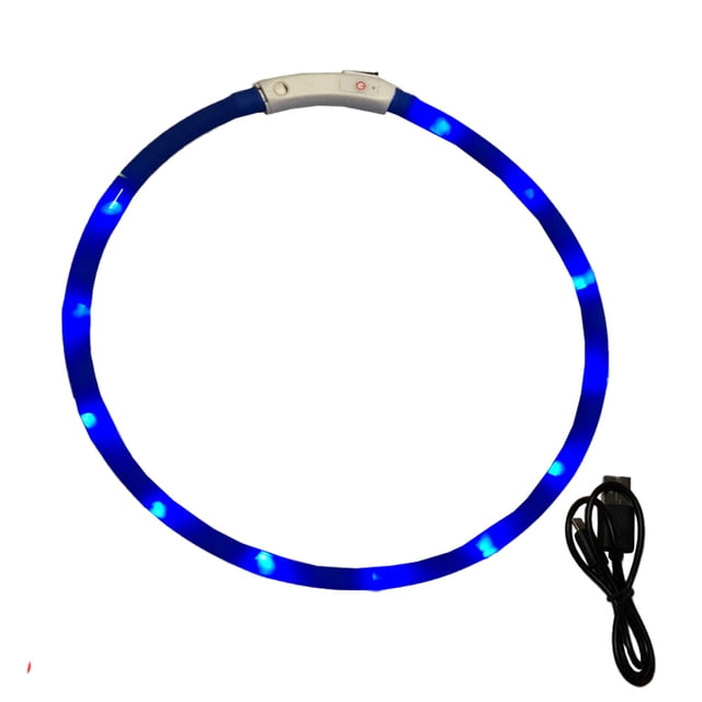 Dog Collar Light Rechargeable Puppy Collar, Glowing Pet Collar, for Small Medium Large Dogs