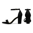 thumbnail image 5 of AXXD Black Sandals for Women Summer High Heels Shoes Open Toe Solid Color Casual Comfortable High-heel Sandals, 5 of 5