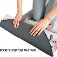 thumbnail image 3 of White Cow Happy Face Pattern Hot Yoga Mat Towel Non Slip for Hot Yoga - Quick-Drying Yoga Mat Cover with 4 Corner Pockets with Travel Bag - Hot Yoga Towel Non Slip 74"x26", 3 of 6