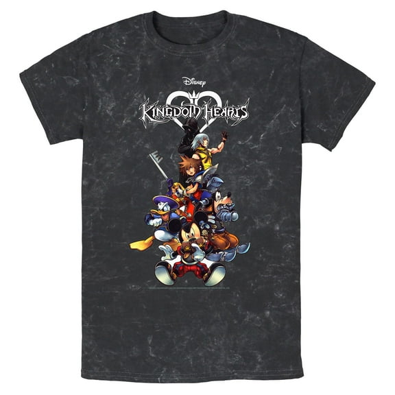 Men's Kingdom Hearts Coded Box Art  Graphic T-Shirt