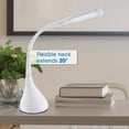 thumbnail image 4 of OttLite Lampe de Bureau à DEL Courbes Créatives, Blanche, avec Col Réglable - 4 Réglages de Luminosité à Intensité Réglable pour Bureau à Domicile, Bureau d'Ordinateur et Résidences Étudiantes, 4 of 9