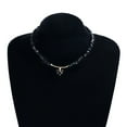 thumbnail image 3 of Glass Bead Heart Rhinestones Necklace Dainty Jewelry Comfort Fit Daily Use], 3 of 21