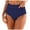 a5-Navy, variant on Kpoplk Women's High Waisted Bikini Bottom Full Coverage Bathing Suit Swim Bottoms Tummy Control Swimsuit Shorts Size M,Blue