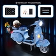 thumbnail image 3 of Kit de construcción de motocicleta con luces LED compatible con Lego Vespa 125 10298, modelo exhibible, decoración para el hogar y la oficina (solo juego de luces, no modo Lego), 3 of 14
