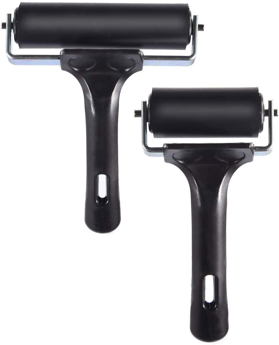 2Pcs Rubber Brayer Roller for Printmaking, Great for Gluing Application