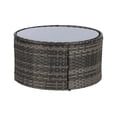 thumbnail image 6 of Outdoor 7-Piece Half-Moon Sectional Furniture Set, Set with Empered Glass Round Coffee Table, Patio Curved Sofa Set, Sofa for Poolside Backyard,  Light Gray, 6 of 7