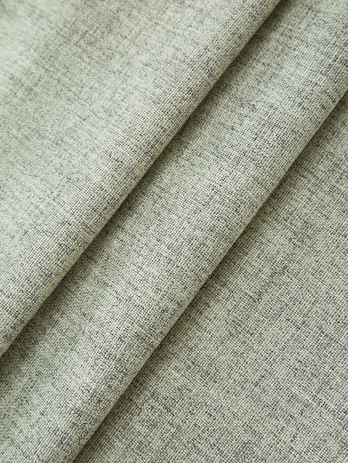Namzi Linen Curtains 132*214CM- 1 slice Light Green Blackout, Thermal Insulated Window Drapes for Bedroom Living Room, Blackout Curtains for Privacy & Light Control