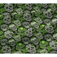 thumbnail image 4 of oneOone Cotton Jersey Green Fabric Floral & Skull Sewing Craft Projects Fabric Prints By Yard 58 Inch Wide, 4 of 4