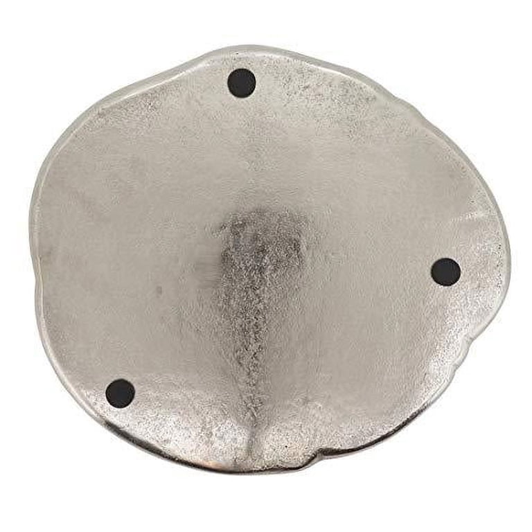 Aluminum Organic Chargers - Set Of 4, 13" Round, Handcrafted Silver Finish For Dining Table