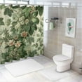 thumbnail image 7 of Orinice Ambesonne Green Shower Curtain, Retro Jungle Flowers Huddle with Leaves Nostalgia Colors Farmhouse Boho, Cloth Fabric Bathroom Decor Set with Hooks, Grey Yellow Laurel Green 69x72, 7 of 7