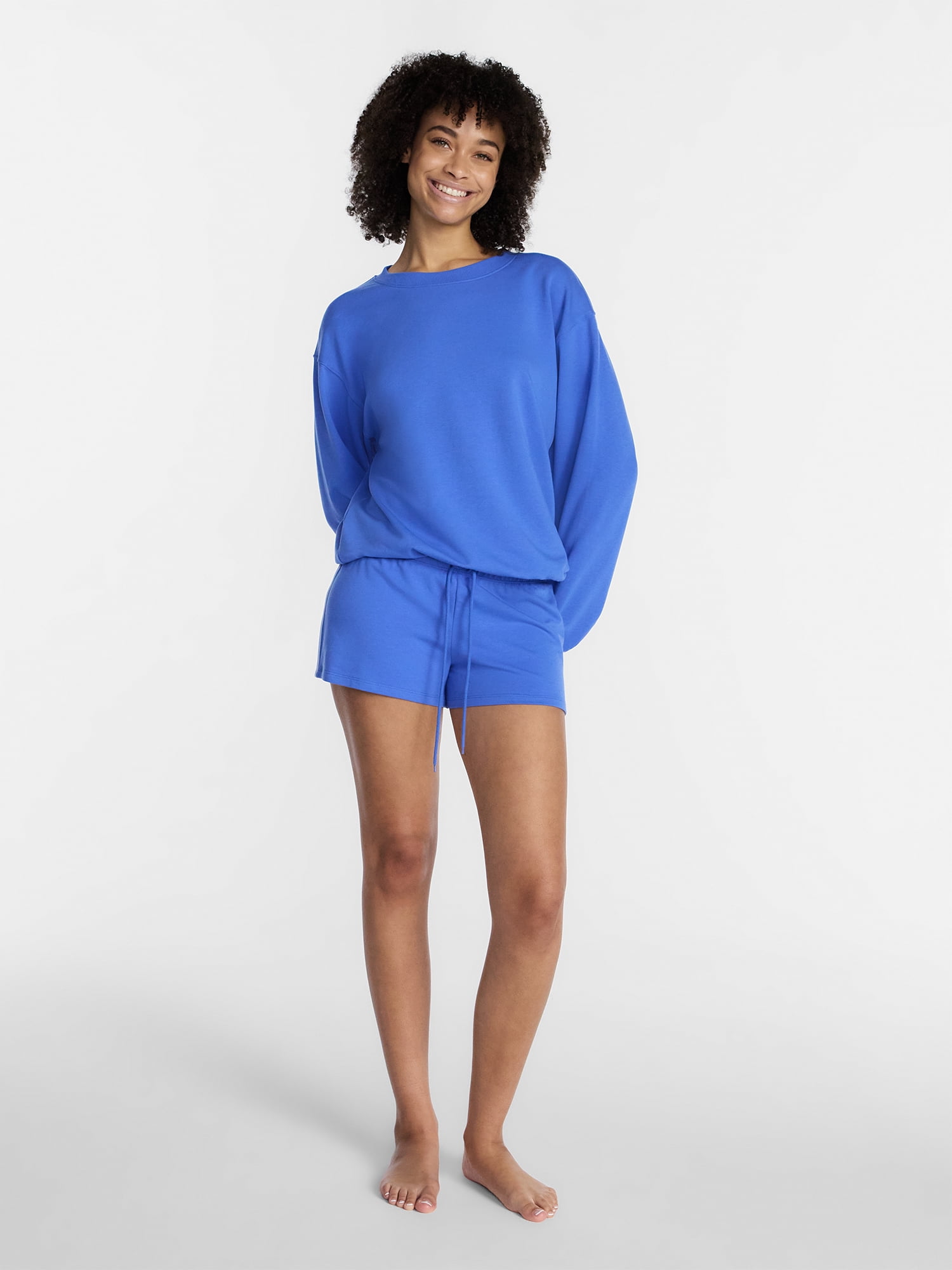 No Boundaries Sleepwear Top with Long Sleeves, Women’s XXS-3X