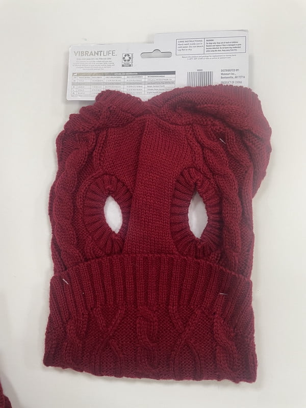 RED CABLE SWEATER M