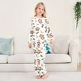 thumbnail image 2 of Cartoon Monkey Cozy Soft Long Sleeves Top and Pants 2 Piece Cool Pjs Pajamas Set Sleepwear Size 3-11Y, 2 of 6
