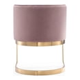 thumbnail image 5 of Manhattan Comfort Aura 18.9" Velvet Dining Chair in Blush Pink/Polished Brass, 5 of 5