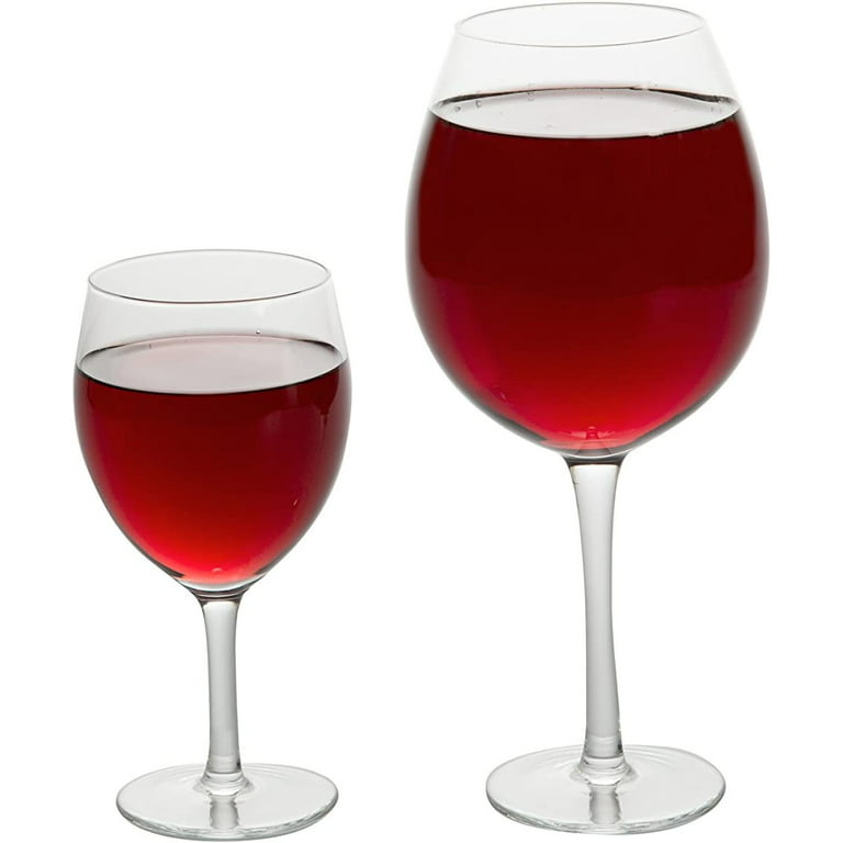  AOOE Red Wine Glasses Set of 2, Hand Blown Crystal Giant Glasses-36.5  OZ,Oversized Full Bottle Wine Glasses Large Cabernet Sauvignon Glasses-  Light, Clear, Best for Wine tasting, Restaurants. : Clothing, Shoes