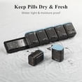 thumbnail image 4 of Weekly Pill Organizer Magnetic Removable Pill Box Day Time a Day Large Pill Case Travel Week Once Daily Medication Dispenser Medicine Container Holder for Supplement Vitamin Blac, 4 of 6