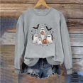 thumbnail image 6 of DIOAZUD Womens Halloween Sweatshirts Plus Size Ghost Print Pullovers Soft Holiday Round Neck Long Sleeve Sweater Tops Halloween Costumes Gray S-XXL, 6 of 6