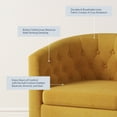 thumbnail image 3 of BELLEZE Elegant Tufted Barrel Accent Chair - Berlinda (Yellow), 3 of 7