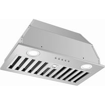 Range Hood Insert 20 Inch Built-in Kitchen Hood 600CFM Ducted/Ductless Convertible Vent Hood Insert with Mesh Filter, Push Button Control Stainless Steel Range Hood 3 Speed Fan