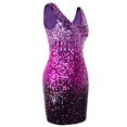 thumbnail image 5 of PrettyGuide Women's Sequin Cocktail Dress V Neck Bodycon Glitter Party Dress, X-Large, 5 of 8