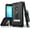 Black/Black, variant on RED BEYOND CELL TRI-SHIELD RUGGED CASE COVER with KICKSTAND + BELT CLIP HOLSTER + LANYARD STRAP + CREDIT CARD POCKET FOR GOOGLE PIXEL XL 5.5"