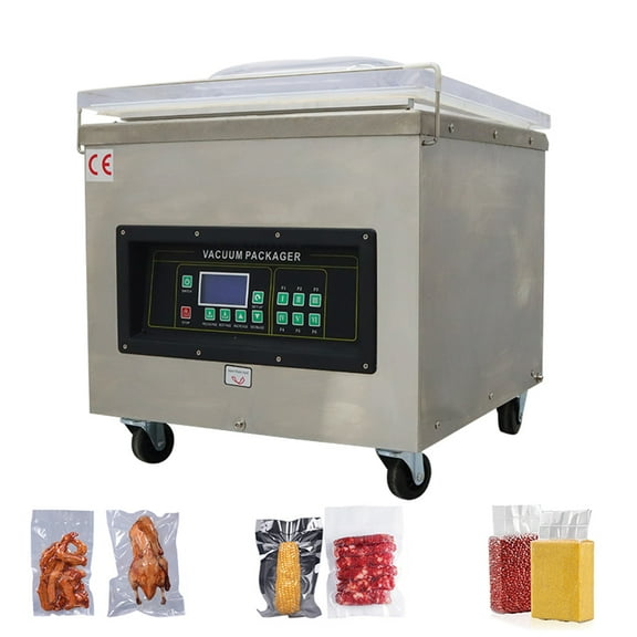 TECHTONGDA DZ-450 Single Chamber Vacuum Packaging Machine Stainless Steel Desktop Vacuum Sealing Machine Packaging Sealer 110V 1-43pcs/min