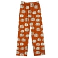 thumbnail image 4 of Edvintorg Pj Sets for Woman Halloween Printed Two Piece Set Long Sleeve Pajamas Soft Sleepwear Top and Pant Plus Size Fashion Clothing Orange XXL, 4 of 8