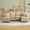 Coffee, variant on CKEASEAN Chenille Modular Sectional Sofa with Movable Ottoman, 102" Comfy L Shaped Cloud Sectional Couch, Deep Seat Convertible 3-Seater Couches for Living Room, Apartment, Easy Assembly