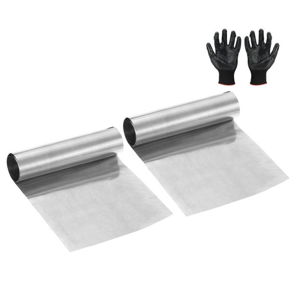 Uxcell Stainless Steel Roll Metal Flashing Foil Plate, 0.1 x 200 x 1000mm for DIY Crafts Electrical Repair (2 Pack, Silver)