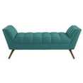 thumbnail image 3 of Modway Response Medium Upholstered Fabric Bench in Teal, 3 of 3