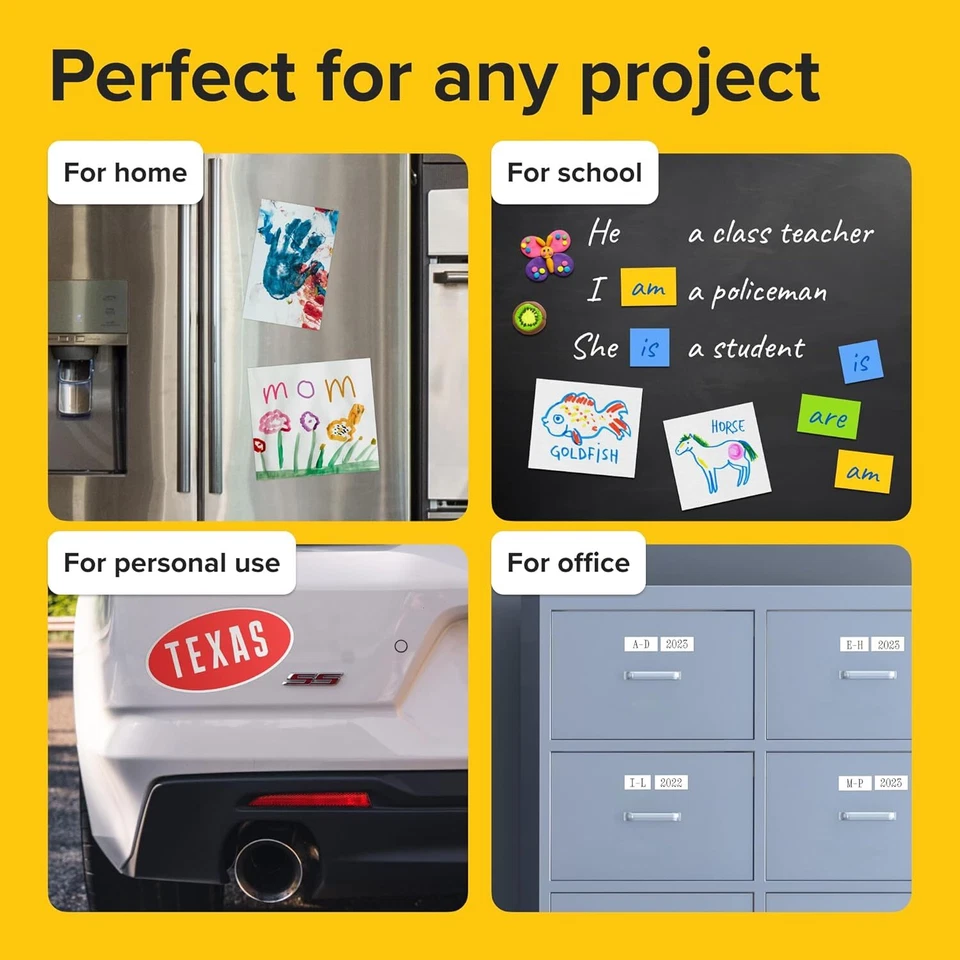 Sheets For Magnetic Stickers And Photos - 100% Customizable