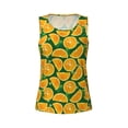 thumbnail image 4 of Fotbe Orange Lemon Womens Loose Fit Casual Flowy Slim-Fit Tank Tops Athletic Round Neck Trendy Sleeveless Summer Tops for Gym and Yoga-X-Large, 4 of 9
