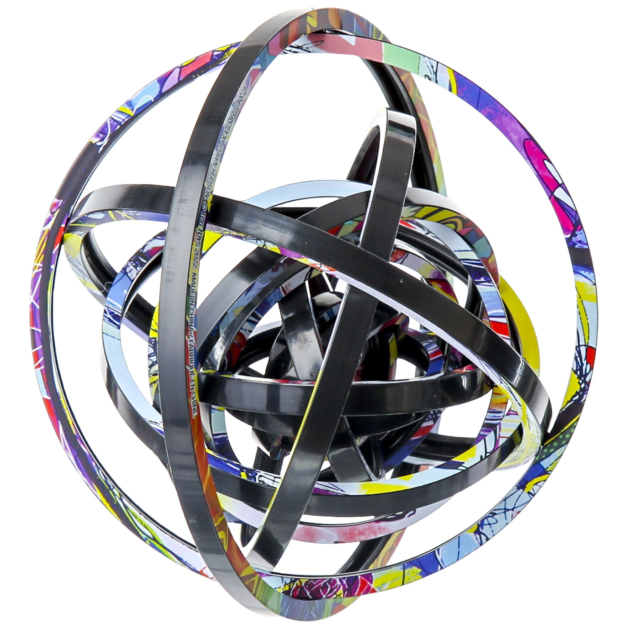 Spin Flip Puzzle: Abstract 2L- 14 Rings - 2-In-1: Double-Sided Puzzle ...