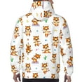 thumbnail image 7 of Uemuo Tigers go in for Sports Pattern Men's Hoodie - Casual Pullover Hoodie with Kangaroo Pocket, Stylish Hooded Sweatshirt for Everyday Wear-Small, 7 of 7