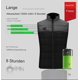 thumbnail image 4 of Chaleco calefaccionado shaofei para Hombre y Mujer 3XL Rojo, 4 of 5