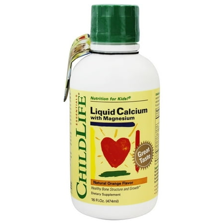 Le calcium Childlife liquide avec du magnésium naturel Orange - 16 fl oz