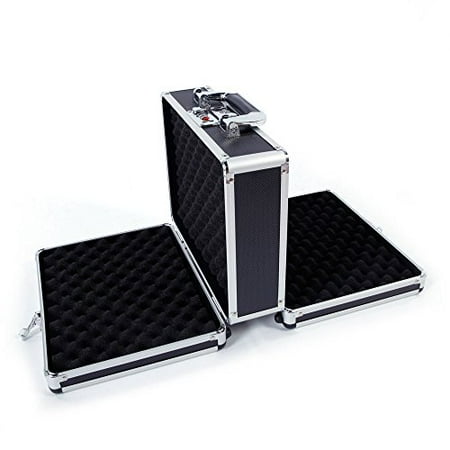 gt2-LC 301523cm Aluminum New Framed Locking Gun Pistol HandGun Lock Box Hard Storage Carry Case Black