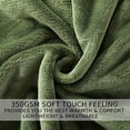 thumbnail image 3 of Soft Blanket King Size Fleece Warm Fuzzy Throw Blankets for The Bed Sofa Lightweight 350GSM HOZY Green 90" 108", 3 of 5