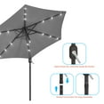 thumbnail image 7 of Sonerlic 7.5ft LED Patio Outdoor Shade Table Umbrella w/ Steel Frame for Yard,Garden,Park,Poolside and Deck,Gray, 7 of 7