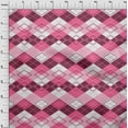thumbnail image 4 of oneOone Georgette Viscose Fuschia Pink Fabric Check Sewing Material Print Fabric By The Yard 42 Inch Wide, 4 of 5