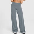 thumbnail image 2 of Leggings de entrenamiento for mujer, pantalones de Yoga sin costuras, de pierna ancha, acampanados, de cintura alta, suaves, sin costura frontal, gimnasio, Control de barriga, 2 of 5