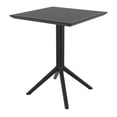 thumbnail image 3 of Luxury Commercial Living 3-Piece Black Patio Square Table Bistro Set 33.5", 3 of 6