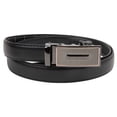 thumbnail image 5 of Boy's Leather Ratchet Belt, Trim to Fit 18"- 34" Waist, No Holes, Packed in a Gift Box by CANDOR AND CLASS (B719 Black, 25mm Wide), 5 of 9