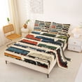 thumbnail image 2 of Castle Fairy Retro Realistic Vintage Steam Train Queen Sheet Sets 4 Pieces for Boys, Classic Locomotive Bed Set for Bedroom, Green Red, 2 of 6