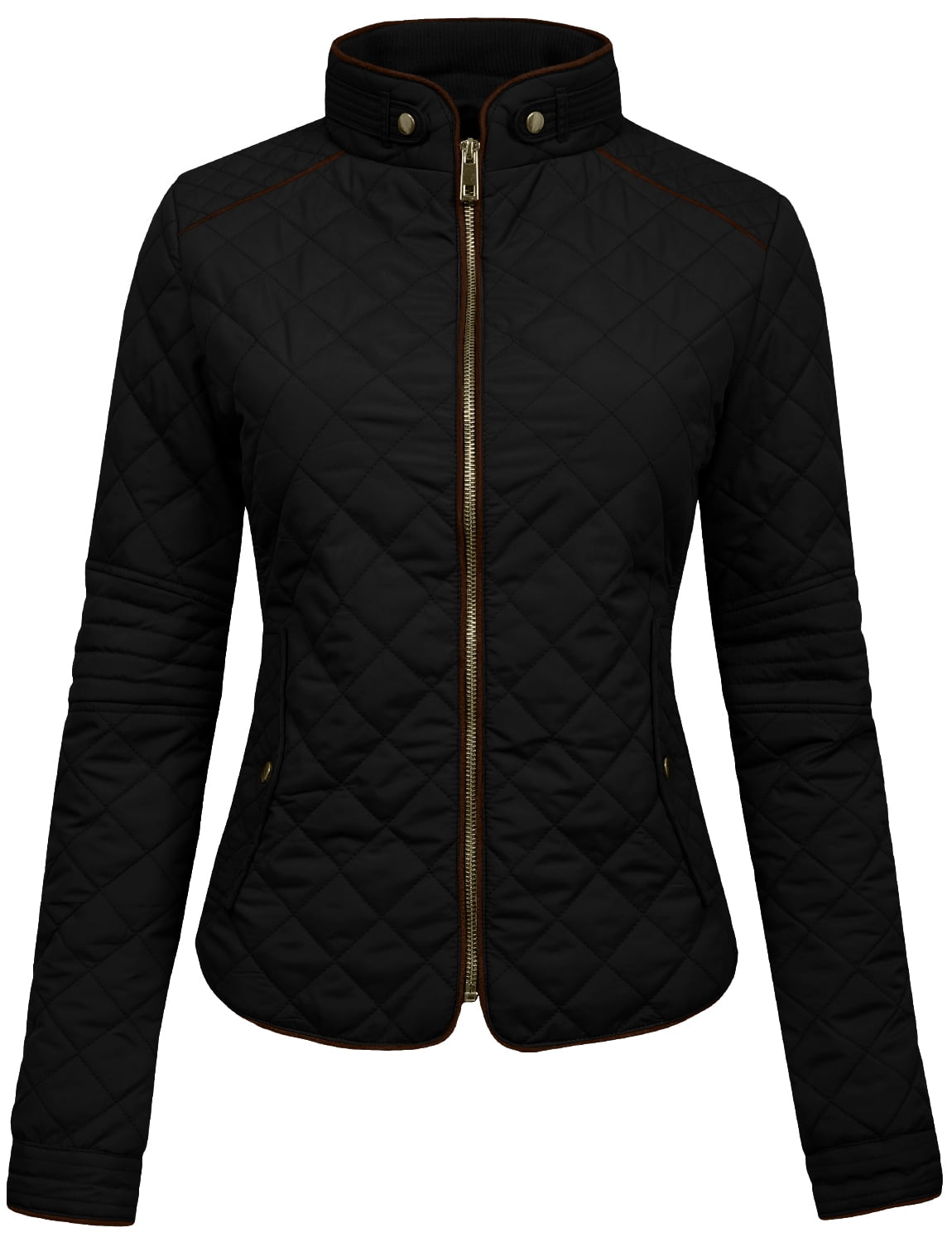 J. METHOD J.METHOD Womens Lightweight Quilted Warm Zip Jacket (S2XL