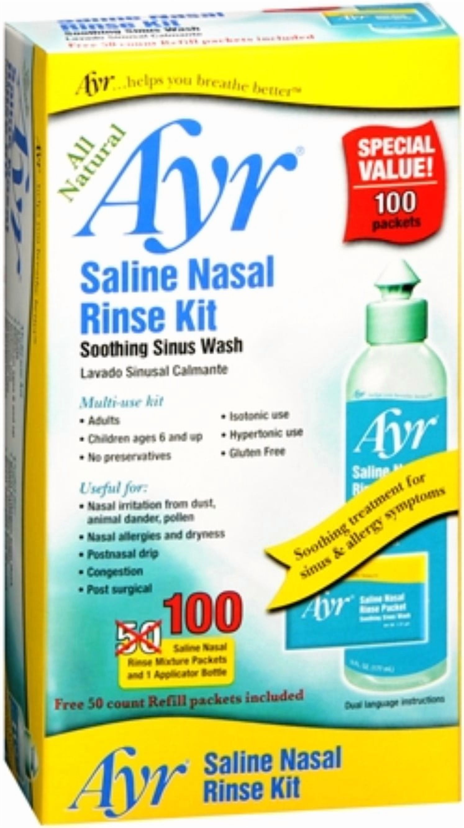 Ayr Saline Nasal Rinse Kit 1 Each (Pack of 2)