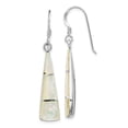 thumbnail image 4 of Sterling Silver Rhodium-plated Mother of Pearl Stud Earrings, 4 of 5